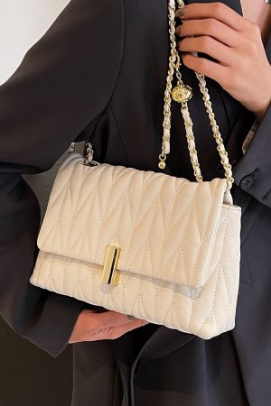 Korean-Style Minimalist Casual Women's Diamond-Patterned Small Square Bag - High-End Niche Shoulder Bag for Spring/Summer 2025