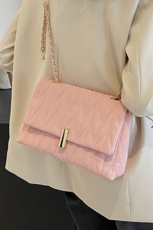 Korean-Style Minimalist Casual Women's Diamond-Patterned Small Square Bag - High-End Niche Shoulder Bag for Spring/Summer 2025