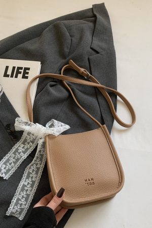 Korean Style Minimalist Fashion Bucket Bag for Women - Small Summer 2025 Crossbody Phone Bag