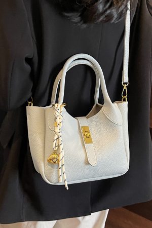 Korean Style Minimalist Versatile Crossbody Bucket Handbag for Women - 2025 Summer High-Quality Commuting Bag