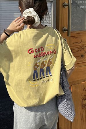 Korean Style Plus Size Loose Fit Cotton T-Shirt for Women - Summer 2025 Short Sleeve Versatile Basic Top