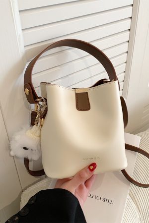 Korean-Style Retro Bucket Handbag for Women - Trendy Versatile Shoulder Bag for Spring/Summer 2025 High-End Fashion