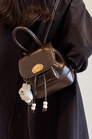 Korean Style Retro Fashion Backpack - High-End Niche Crossbody Bag for Spring/Summer 2025