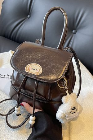 Korean Style Retro Fashion Backpack - High-End Niche Crossbody Bag for Spring/Summer 2025