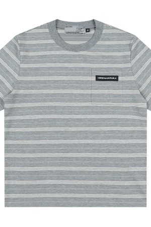 Korean-Style Retro Striped Slim-Fit Short Sleeve T-Shirt for Spring and Summer â€“ 90s Miu-Inspired Fashion Top
