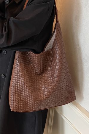 Korean Style Retro Tote Bag for Women, Trendy Underarm Shoulder Bag for Work and Commuting, Versatile Fashion Accessory for Autumn 2025