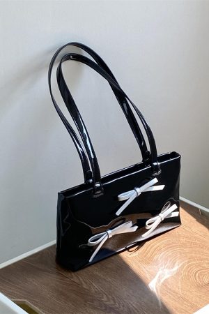 Korean Style Sweet Bow Design Women's Underarm Bag - Small Handheld Shoulder Bag for 2025 Fashion Trends