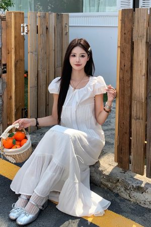 Korean Style Sweet Puff Sleeve Shirt for Women - Summer Slim Fit Versatile Short Sleeve Top, Perfect for Y2K and Casual Wear