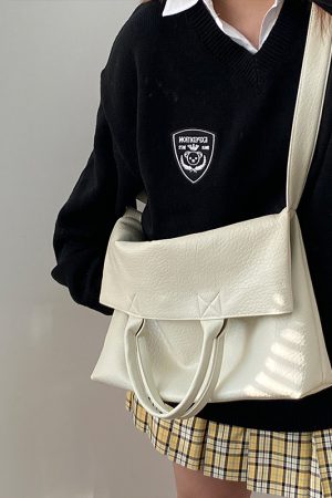 Korean Style Women's Large Capacity Tote Bag - Handheld Commuting Shoulder Crossbody Bag for Everyday Use