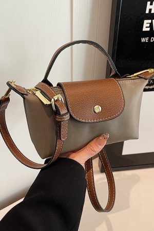 Korean-Style Women's Mini Phone Bag - Trendy High-End Nylon Crossbody Handbag for 2025 Fashion