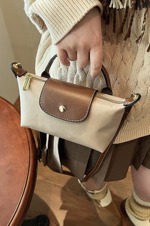 Korean-Style Women's Mini Phone Bag - Trendy High-End Nylon Crossbody Handbag for 2025 Fashion