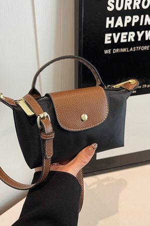 Korean-Style Women's Mini Phone Bag - Trendy High-End Nylon Crossbody Handbag for 2025 Fashion