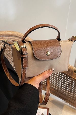 Korean-Style Women's Mini Phone Bag - Trendy High-End Nylon Crossbody Handbag for 2025 Fashion