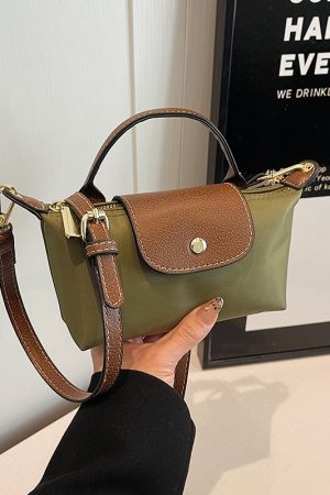 Korean-Style Women's Mini Phone Bag - Trendy High-End Nylon Crossbody Handbag for 2025 Fashion