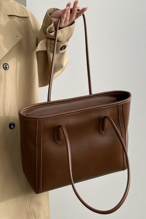 Korean Vintage Women's Shoulder Tote Bag, Large Capacity Commuting Bag for Spring and Summer, 2025 Niche Design