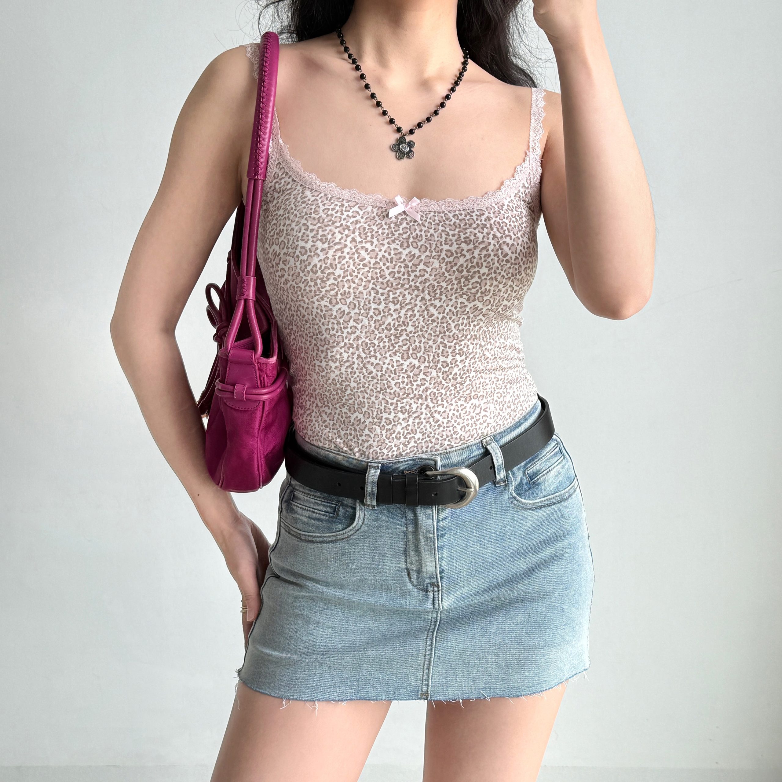 Lace Trim Leopard Print Camisole Top for Women - DIY European American Style, Chic Fashion for Hot Girls Lace Trim Leopard Print Camisole Top for Women - DIY European American Style, Chic Fashion for Hot Girls