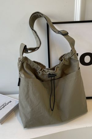 Large Canvas Shoulder Bag for Women - 2025 Fashion Tote with High Capacity for Class, Commuting, and Everyday Use