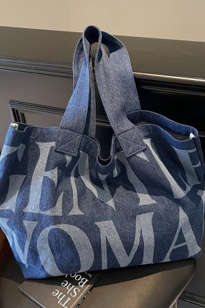 Large Capacity Canvas Cowboy Tote Bag for Women - Stylish Commuter Shoulder Bag for Short Trips and Shopping