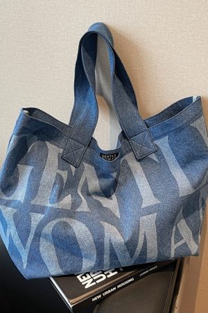 Large Capacity Canvas Cowboy Tote Bag for Women - Stylish Commuter Shoulder Bag for Short Trips and Shopping