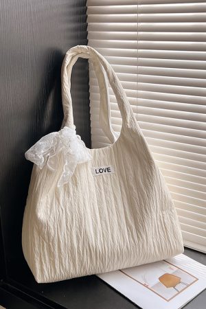 Large Capacity Canvas Tote Bag for Women - Relaxed Single-Shoulder Design, Ideal for College Students and Commuters