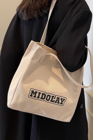 Large Capacity Canvas Tote Bag for Women - Versatile Work & Commuting Shoulder Bag for Students - Stylish 2025 Design