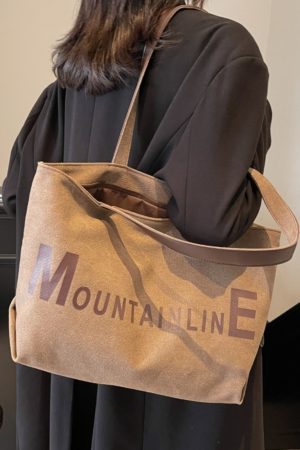 Large Capacity Canvas Tote Bag for Women, Spring/Summer 2025 Commuter Handbag, College Student Shoulder Bag, Everyday Use