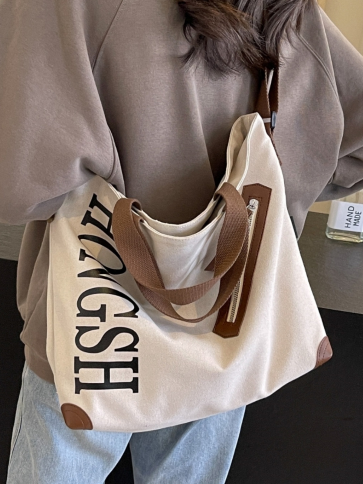 Large Capacity Commuter Tote Bag for Women, 2025 Canvas Shoulder Crossbody Handbag, Stylish College Student Essentials Large Capacity Commuter Tote Bag for Women, 2025 Canvas Shoulder Crossbody Handbag, Stylish College Student Essentials