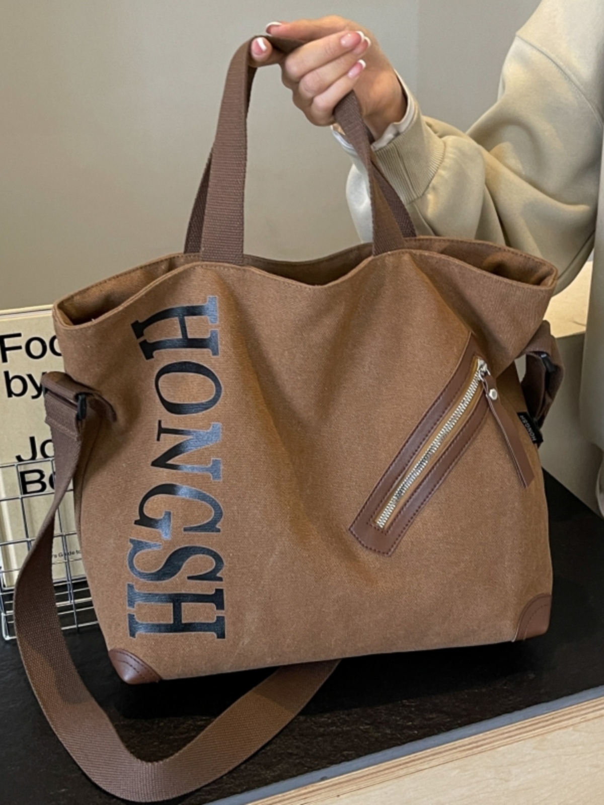 Large Capacity Commuter Tote Bag for Women, 2025 Canvas Shoulder Crossbody Handbag, Stylish College Student Essentials Large Capacity Commuter Tote Bag for Women, 2025 Canvas Shoulder Crossbody Handbag, Stylish College Student Essentials