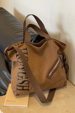 Large Capacity Commuter Tote Bag for Women, 2025 Canvas Shoulder Crossbody Handbag, Stylish College Student Essentials