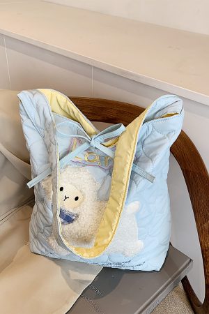 Large Capacity Embroidered Shoulder Bag for Women - 2024 Summer Fashion Tote for Classes and Commuting