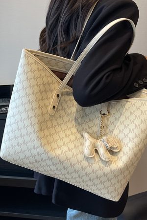 Large-Capacity Letter Design Tote Bag for Women - Versatile Summer 2025 Casual Underarm Bag, Trendy Everyday Essential