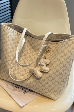 Large-Capacity Letter Design Tote Bag for Women - Versatile Summer 2025 Casual Underarm Bag, Trendy Everyday Essential