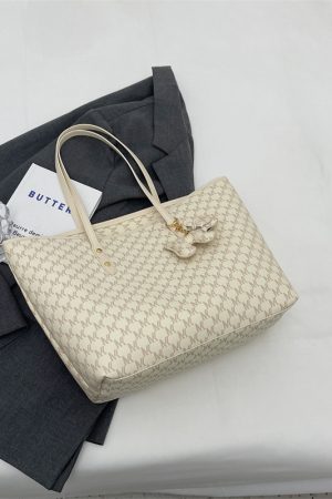 Large-Capacity Letter Design Tote Bag for Women - Versatile Summer 2025 Casual Underarm Bag, Trendy Everyday Essential