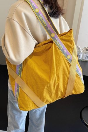 Large Capacity Nylon Commuter Tote Bag for Women - Stylish 2025 Shoulder Bag for Shopping and Short Trips