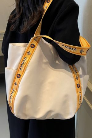 Large Capacity Nylon Tote Bag for Women - 2025 New Style Shoulder Bag for Shopping and Commuting