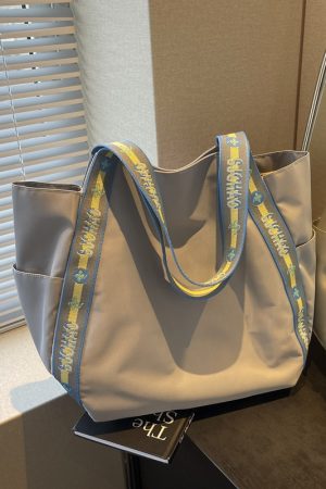 Large Capacity Nylon Tote Bag for Women - 2025 New Style Shoulder Bag for Shopping and Commuting