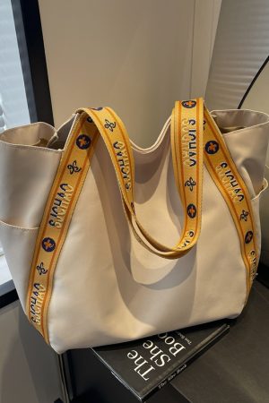 Large Capacity Nylon Tote Bag for Women - 2025 New Style Shoulder Bag for Shopping and Commuting