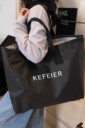 Large Capacity Nylon Tote Bag for Women - 2025 New Summer Outdoor Travel Shoulder Commuter Handbag