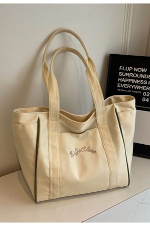 Large Capacity Nylon Tote Bag for Women, 2025 Spring/Summer Shoulder Bag for College, Commuting, and Classes