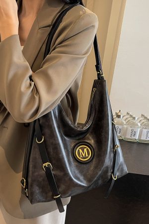 Large Capacity Retro Tote Bag for Women - Casual Multifunctional Commuter Backpack & Crossbody Travel Bag