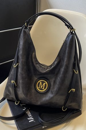 Large Capacity Retro Tote Bag for Women - Casual Multifunctional Commuter Backpack & Crossbody Travel Bag