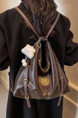 Large Capacity Retro Tote Bag for Women - Casual Multifunctional Commuter Backpack & Crossbody Travel Bag