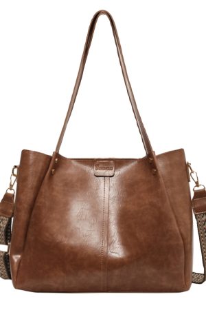 Large-Capacity Shoulder Bag for Commuting - Women's Retro Tote in Korean Style for Spring/Summer 2025 Fashion