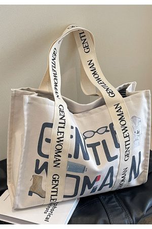 Large Capacity Single-Shoulder Canvas Tote Bag for Women â€“ Versatile Summer Shopping Bag for Students and Commuting