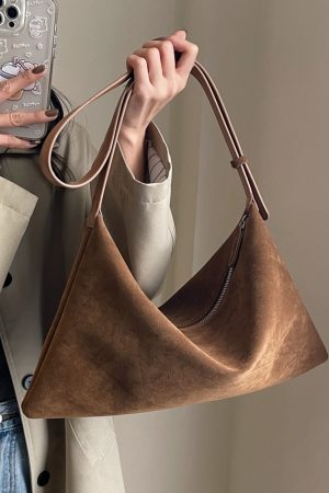 Large Capacity Suede Tote Bag for Women - Stylish Crossbody Commuter Bag for Spring & Summer 2025 Fashion