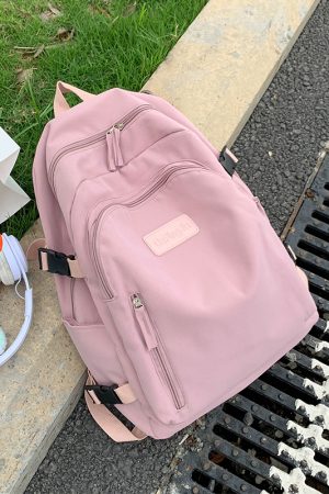 Large Capacity Women's Backpack, Double Shoulder Bag, Harajuku Style School Bag, 2025 Fashion Student Travel Tote