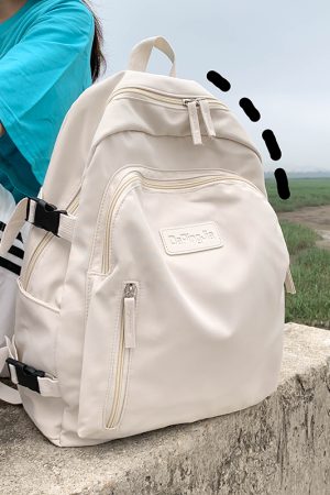 Large Capacity Women's Backpack, Double Shoulder Bag, Harajuku Style School Bag, 2025 Fashion Student Travel Tote