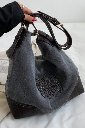 Large Capacity Women's Canvas Bucket Bag - Trendy 2025 Shoulder & Crossbody Bag for Casual, Versatile Style