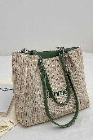 Large Capacity Woven Bag for Women - Autumn/Winter 2025 Niche Versatile Shoulder Tote, Fashionable Commuting Style