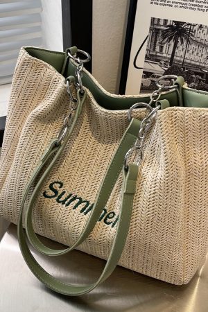 Large Capacity Woven Bag for Women - Autumn/Winter 2025 Niche Versatile Shoulder Tote, Fashionable Commuting Style